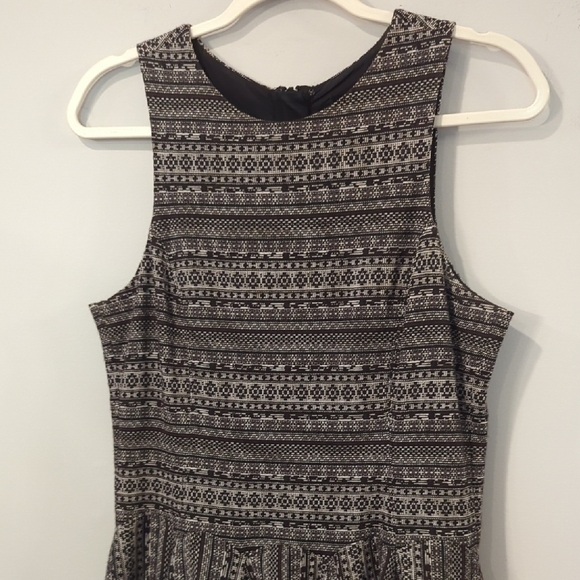 Tibi Dress Fit and Flare Mini Back Zip size Medium Gray Black - Picture 2 of 11